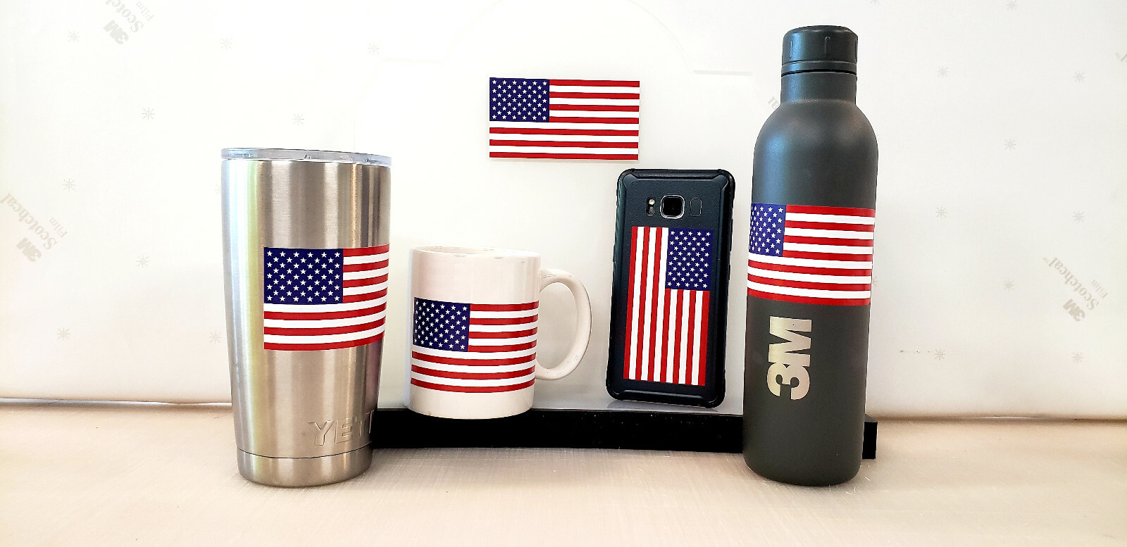 10x American Flag Decal Sticker Car Truck USA Window Bumper Patriotic 3M Vehicle