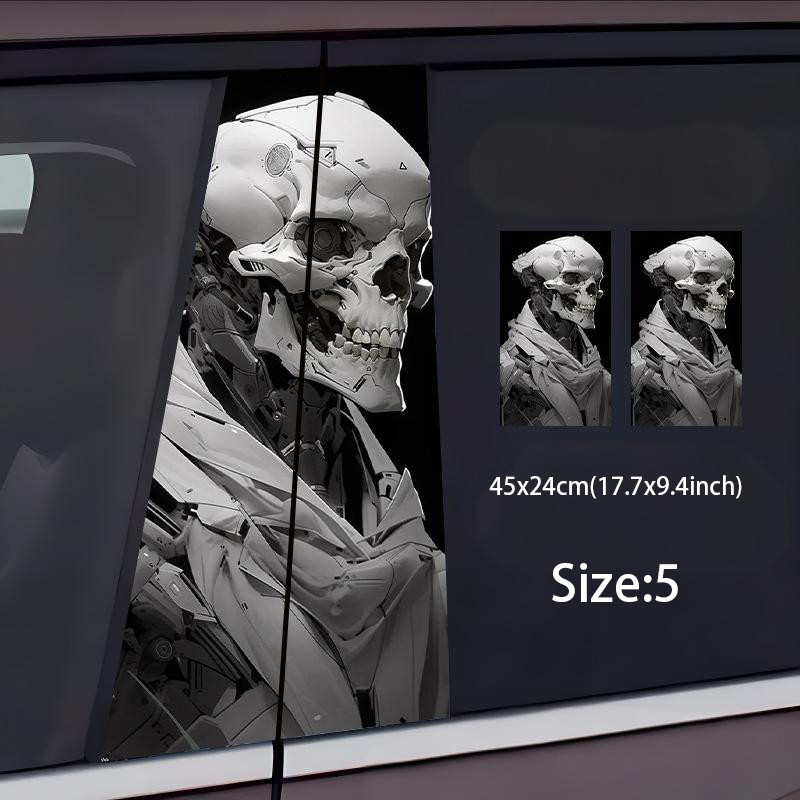 2PCS Halloween Graffiti Joker Car Center Pillar B-Pillar Protective Film