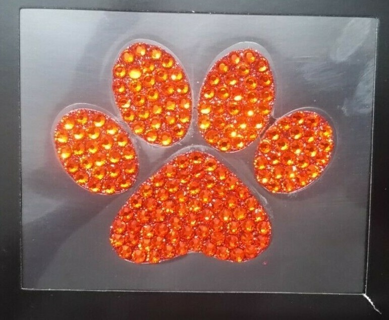 Crystal Heiress Car Bling Paw Print 4″ x 5″ Decal