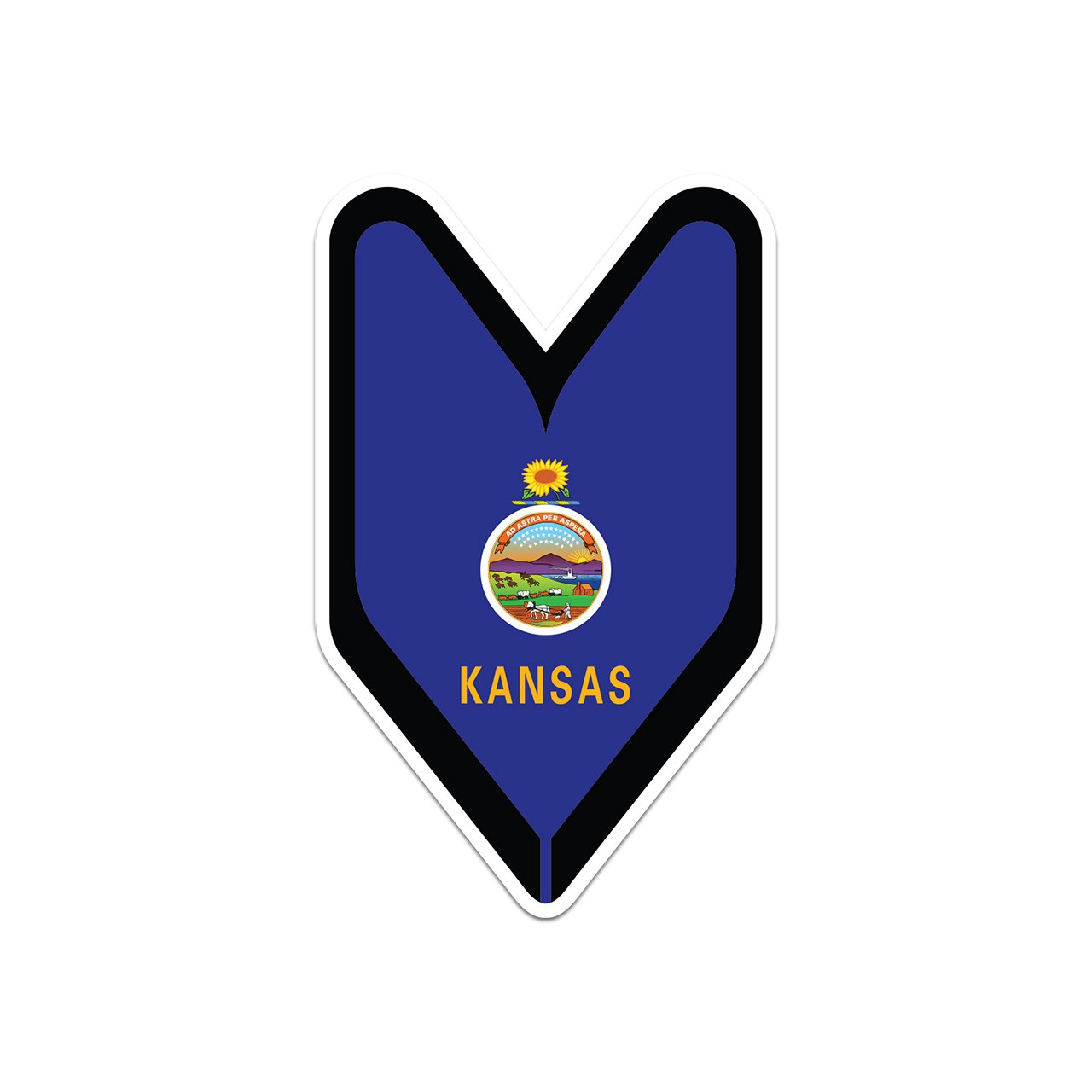 Kansas Driver Badge Soshinoya Sticker Decal