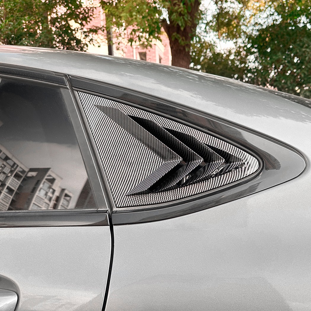 Carbon Style Rear Window Louver Shutter Cover For Benz GLC-Class Coupe 2016-2022