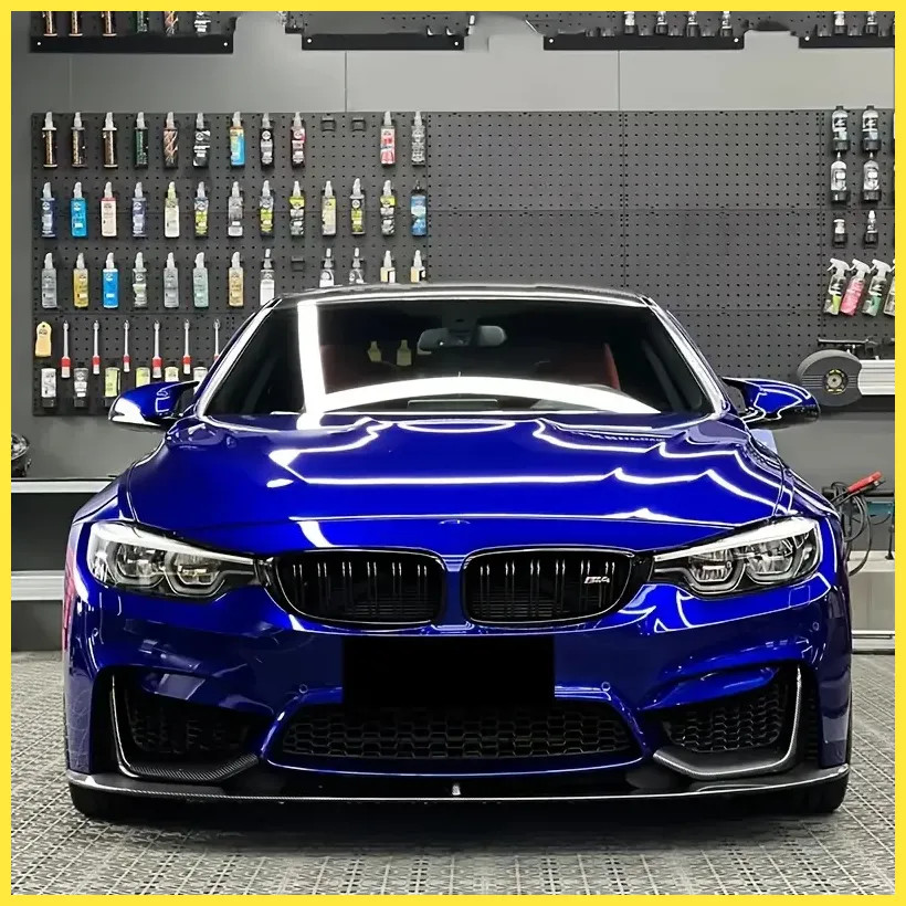 Premium Super Gloss Metallic Blue Vinyl Film Wrap Sticker Decal Air Bubble Free