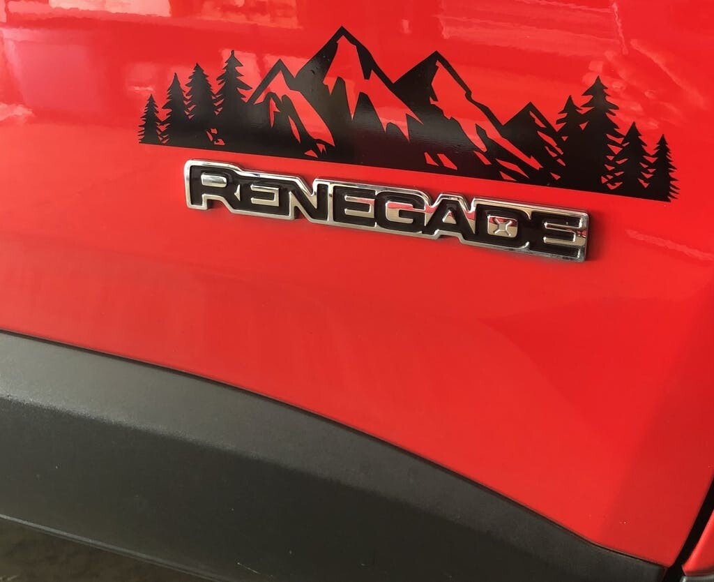 Vinyl Mountain Car Decal Trunk Bumper Sticker Badge or Emblem Vehicle Graphic