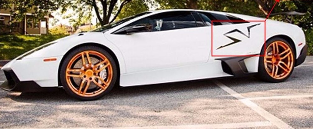 Sticker for Lamborghini Murcielago Diablo SV light carbon decal bumper graphics