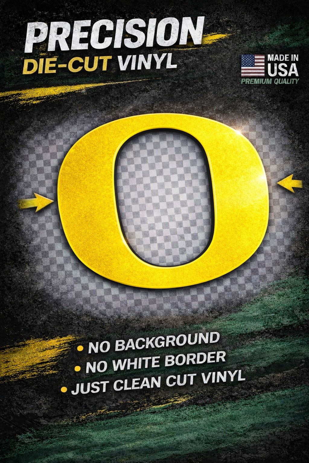 Oregon Style O Decal | Waterproof Oracal Vinyl | Multi Color Sizes | Football