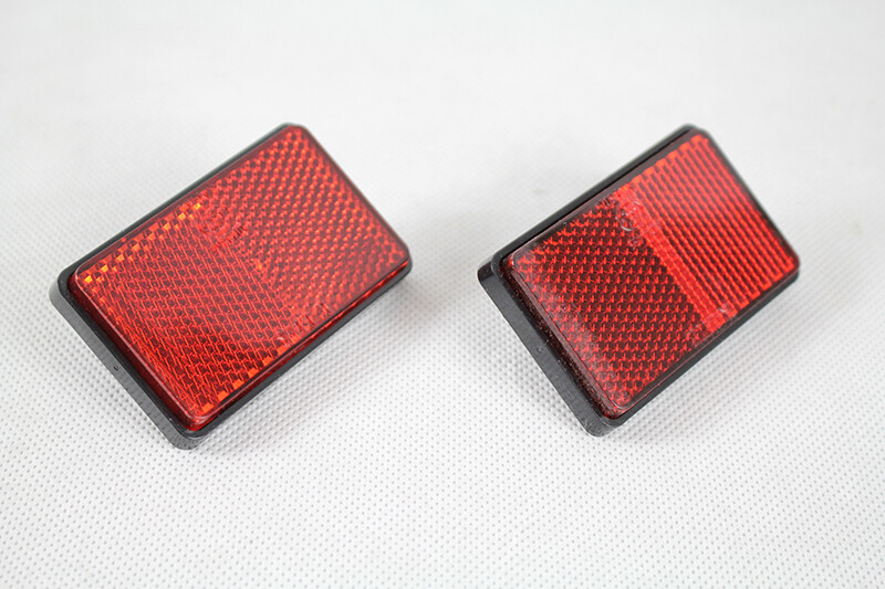 ATV Reflector Bolt On Red & Amber Rectangle Side Marker Universal Motorcycle x2