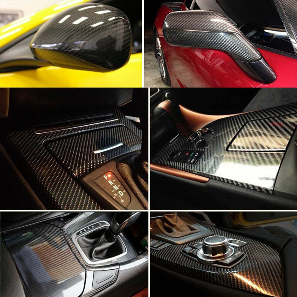 7D Waterproof Carbon Fiber Vinyl Car Wrap Sheet Roll Film Sticker Decal Paper