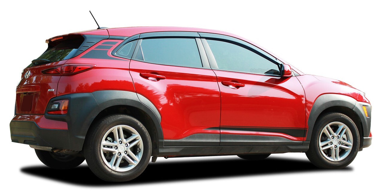 FOR 2018-2024 Hyundai Kona Vinyl Graphics SPIRE Lower Body Door Decals Stripes