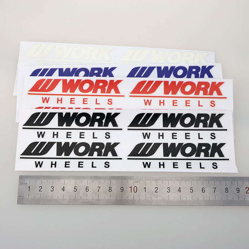 4 Pcs Work Wheels Car Wheel Rim Universal Reflective Auto Truck Decals Stickers