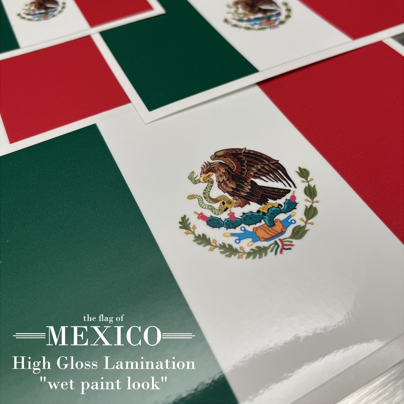 Flag of MEXICO High Quality Gloss Laminated Decal Choose from 4 Sticker Sizes