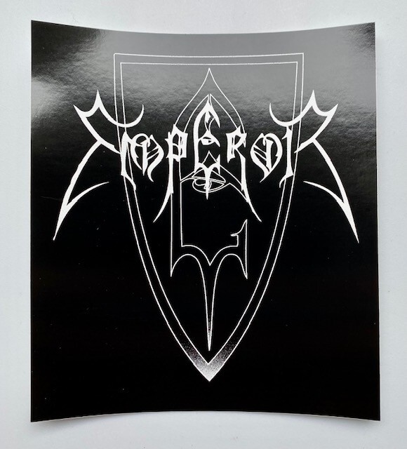 Emperor Sticker Vinyl Decal Car Bumper Black Metal Rock 4.5″ X 5″ (389)