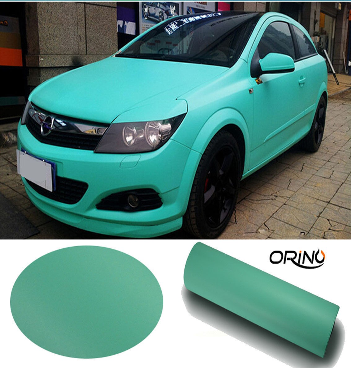 Full Roll 100FT x 5FT Matte Flat Vinyl Wrap Car Sticker Self-adhesive Mint Green