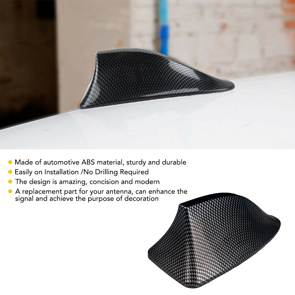 Car Roof AM FM Radio Functional Shark Fin Antenna Aerial Cover Universal A
