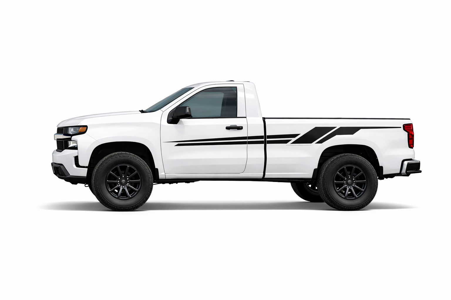 Sport Design Side Stripes Compatible With Chevy Silverado Premium Vinyl