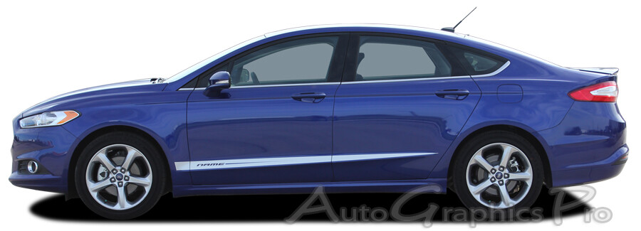 Center Hood Lower Rocker Vinyl Graphics 3M Stripes Decals Ford Fusion 2013-2020