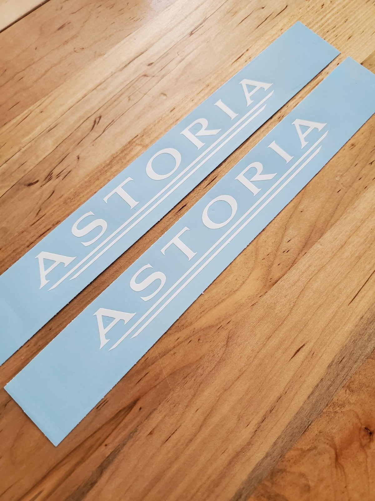 ASTORIA RV Camper Decals Stickers Gloss WHITE 10″ pair (2) USA