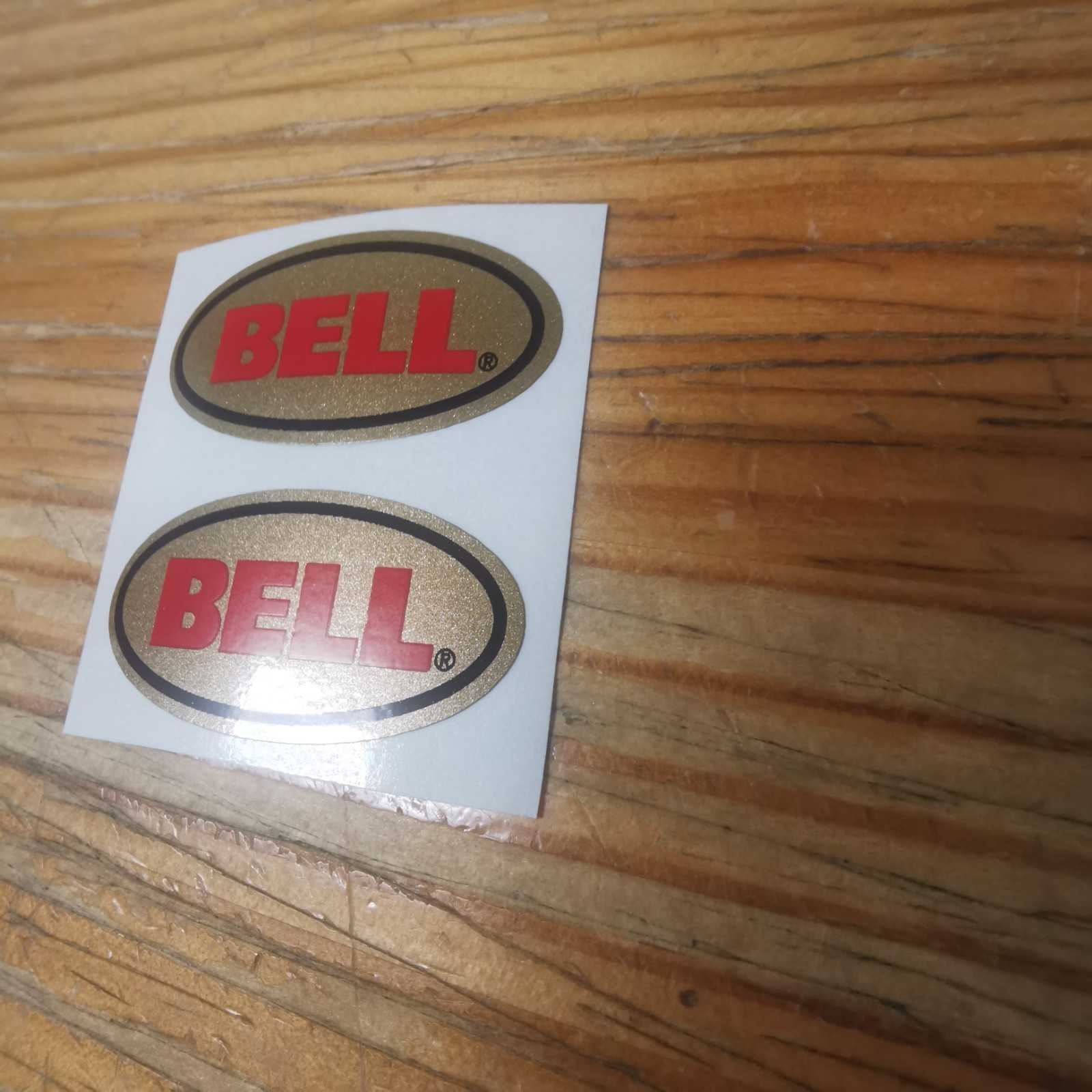 Bell ® logo helmet GOLD vinyl decals X2 vinyl adesivi autocollants ステッ