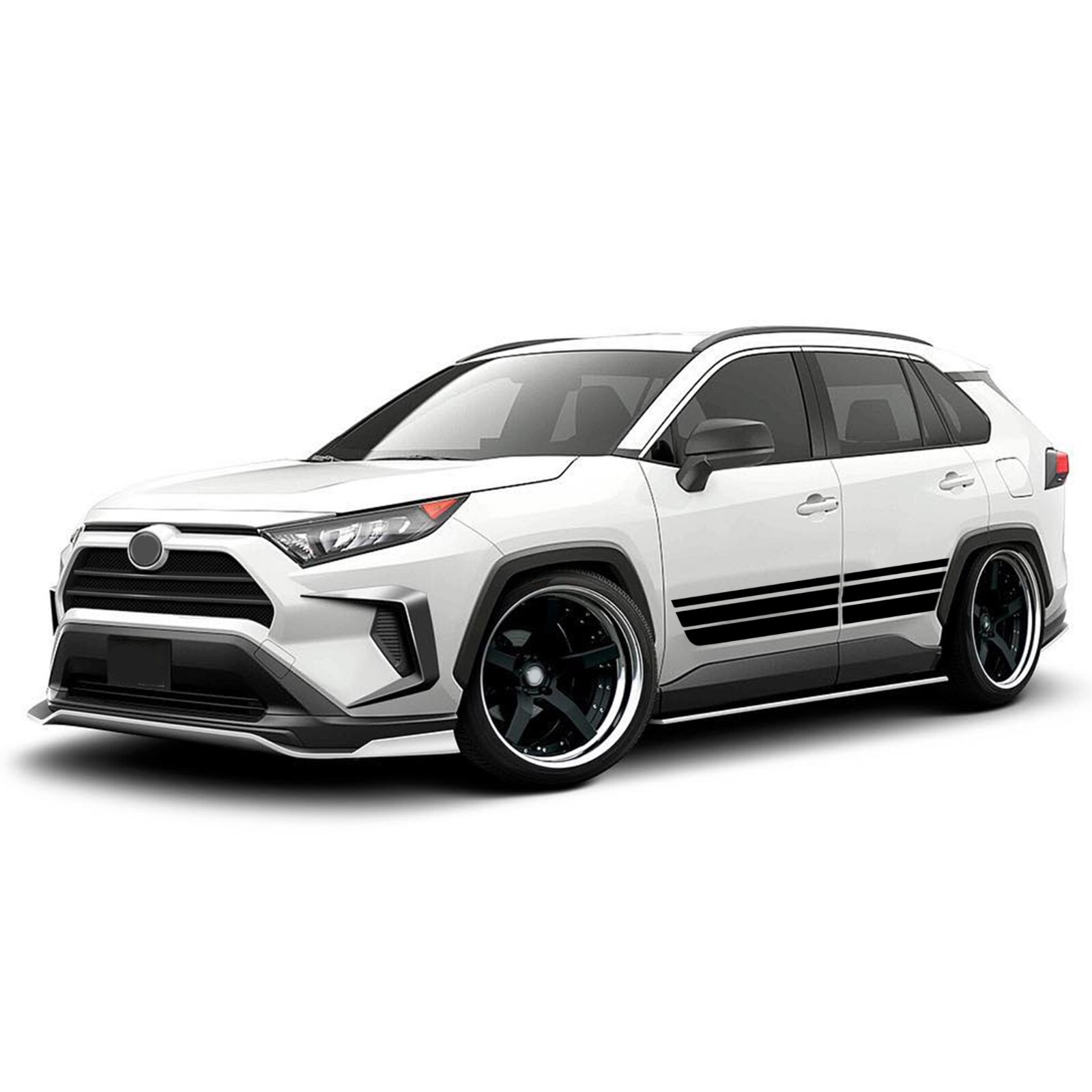 Triple lower belt stripes graphics stickers decal compatible with Toyota Rav4