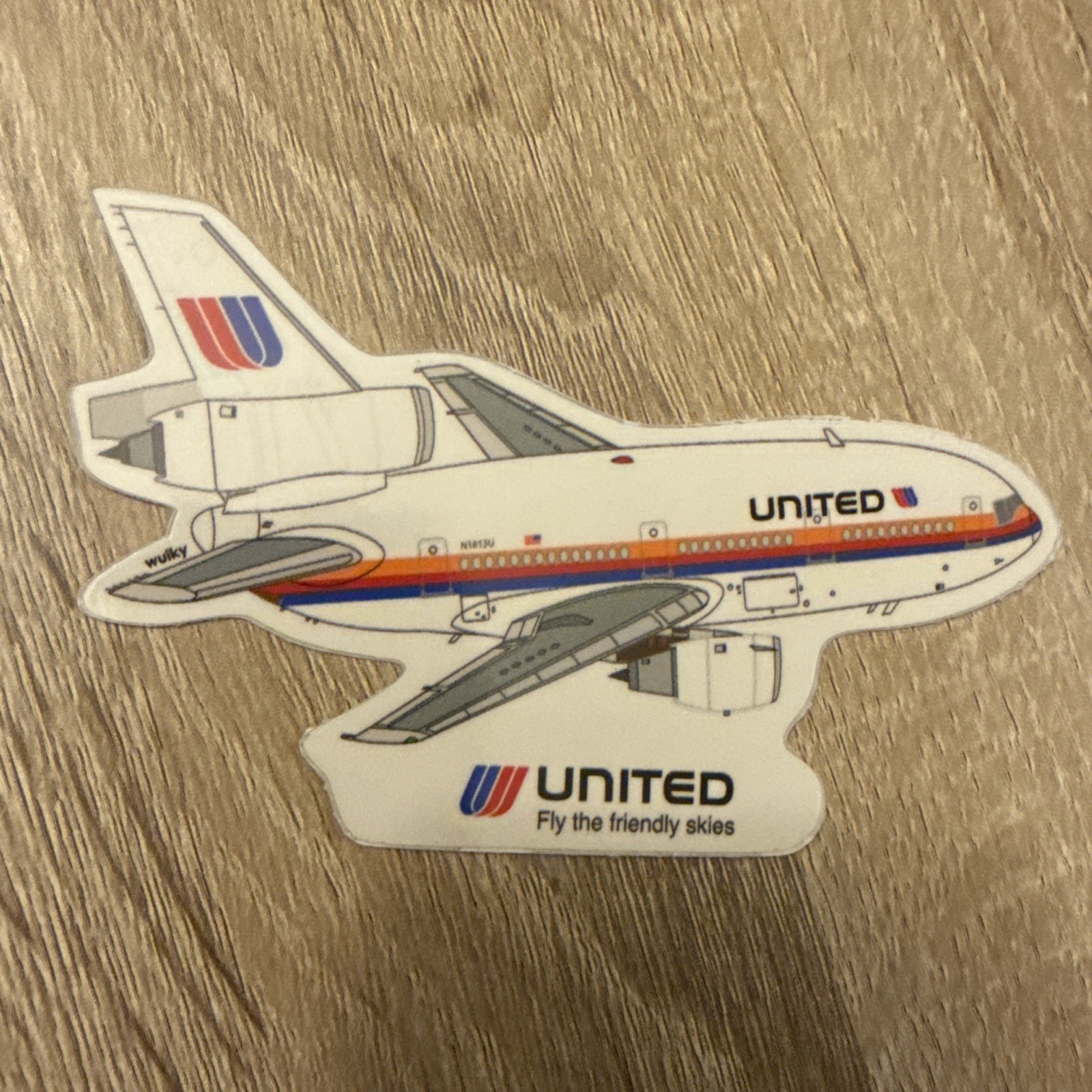United dc10 Sticker 3 X5 Inches