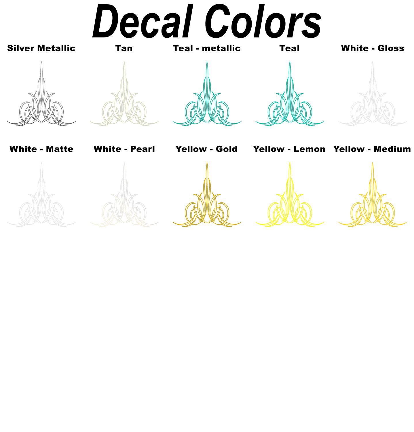 High-Quality Vinyl Pinstripe / Scroll Decal -Many Colors & Sizes- Free Shipping!