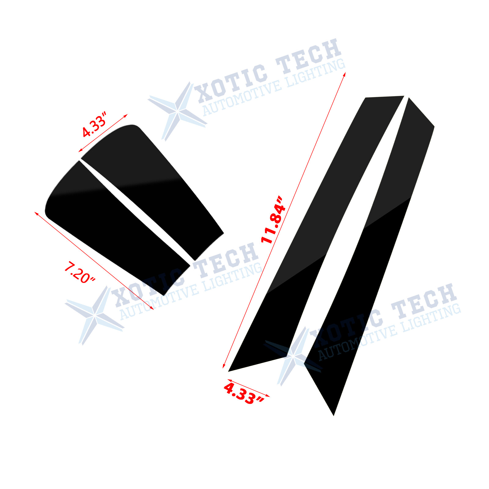 Black Front Fender Upper & Lower Air Vent Sticker for Subaru WRX STI 2015-2021
