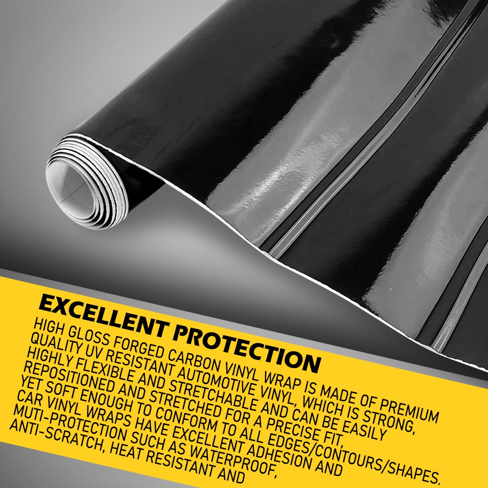 Gloss Flat Black Vinyl Vynil Car Auto Vehicle Wrap Sticker Decal Film Sheet