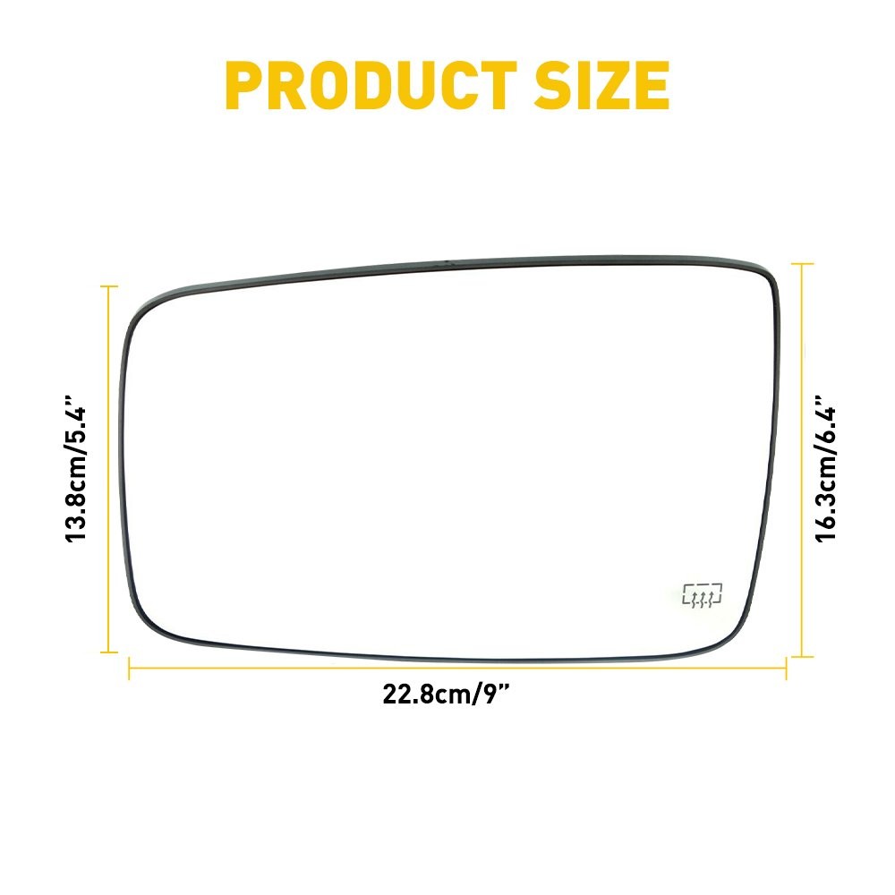 1/2Set Exterior Mirror Heated Glass Signal Power Side for Driver Dodge Ram 2500