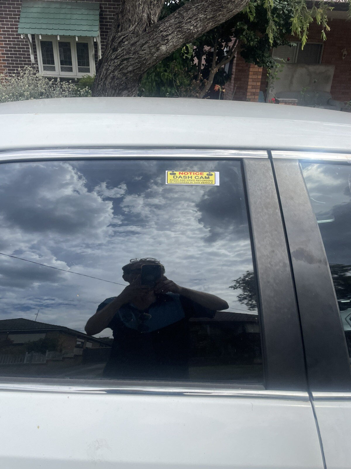 Uber Driver 2Pc Notice Dash Cam Audio Video Recording Car Window Sticker.
