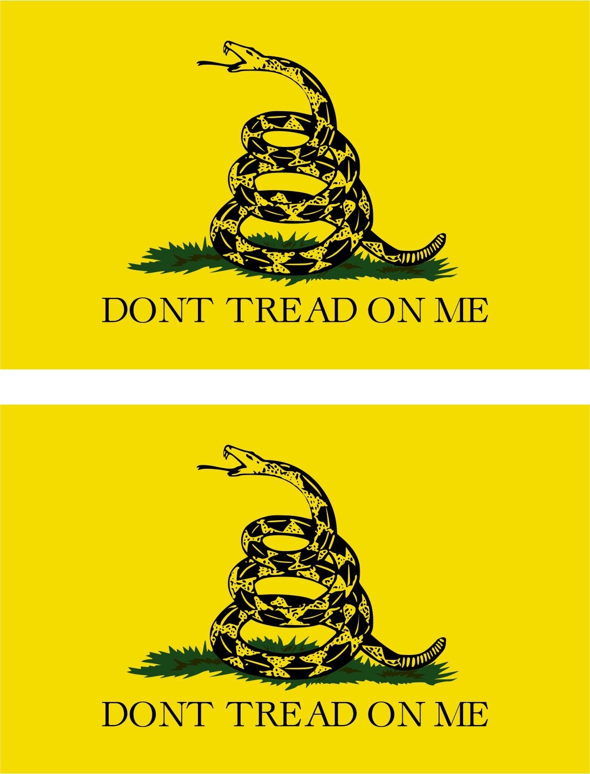 Gadsden Don’t Tread on Me Sheet of 2 Vinyl Sticker Decal Window BS-506073