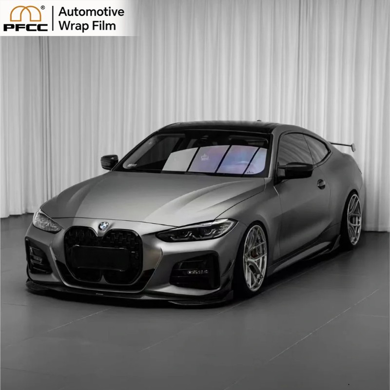 5ft x 50ft PET Car Wrap Vinyl Monza Grey Air Release Bubble Free Full Roll Film