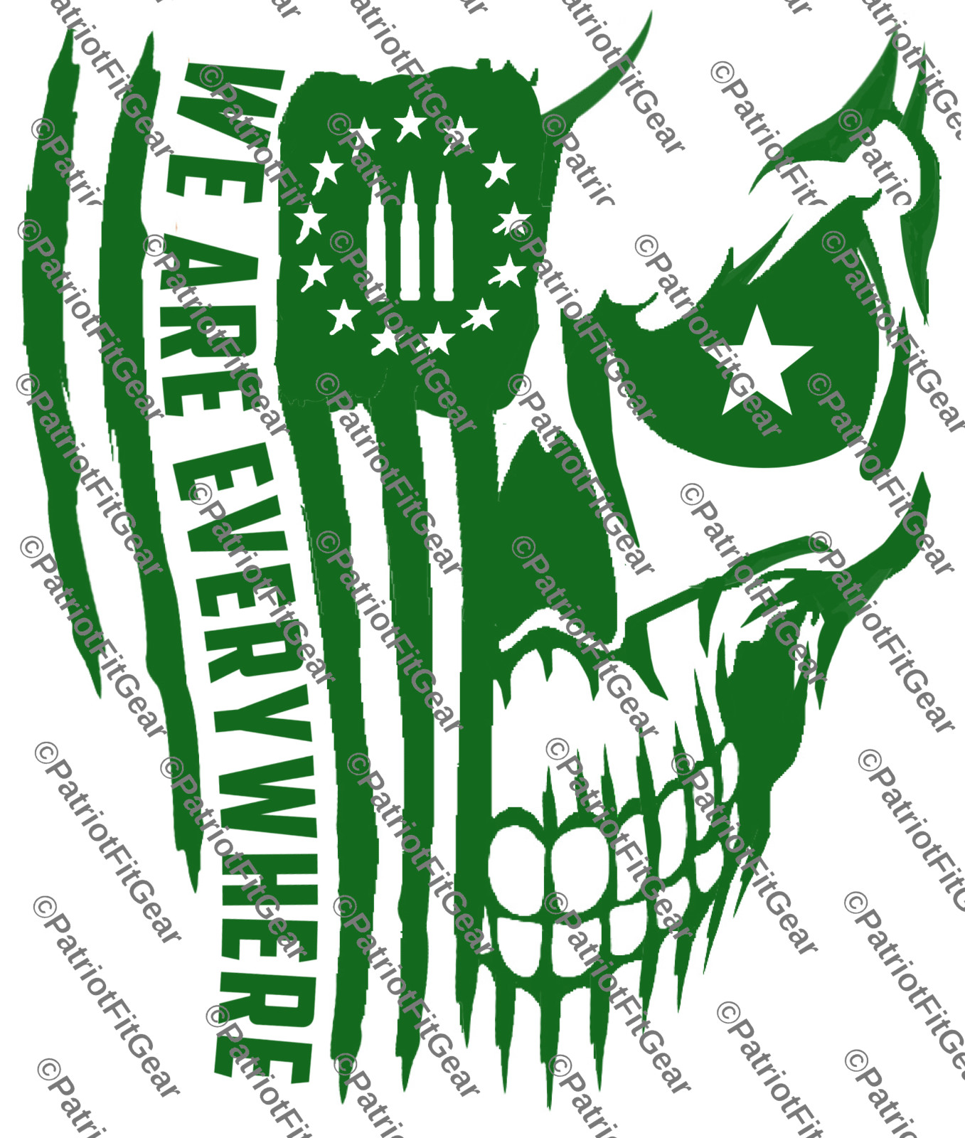 We Are Everywhere,Death Skull,American Patriot,We The People,Custom Vinyl decal
