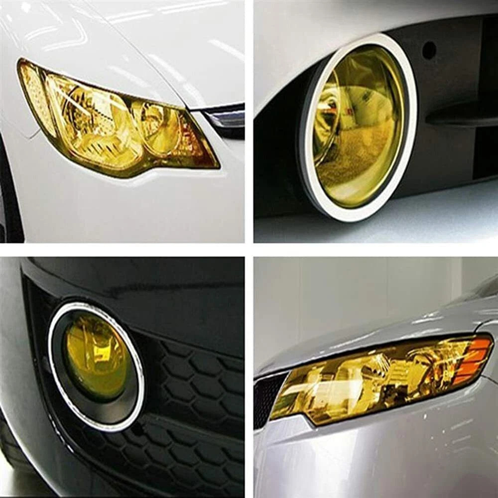 Direct Fit Car, motorcycle, electric bike Golden Headlight+Taillight Vinyl Film