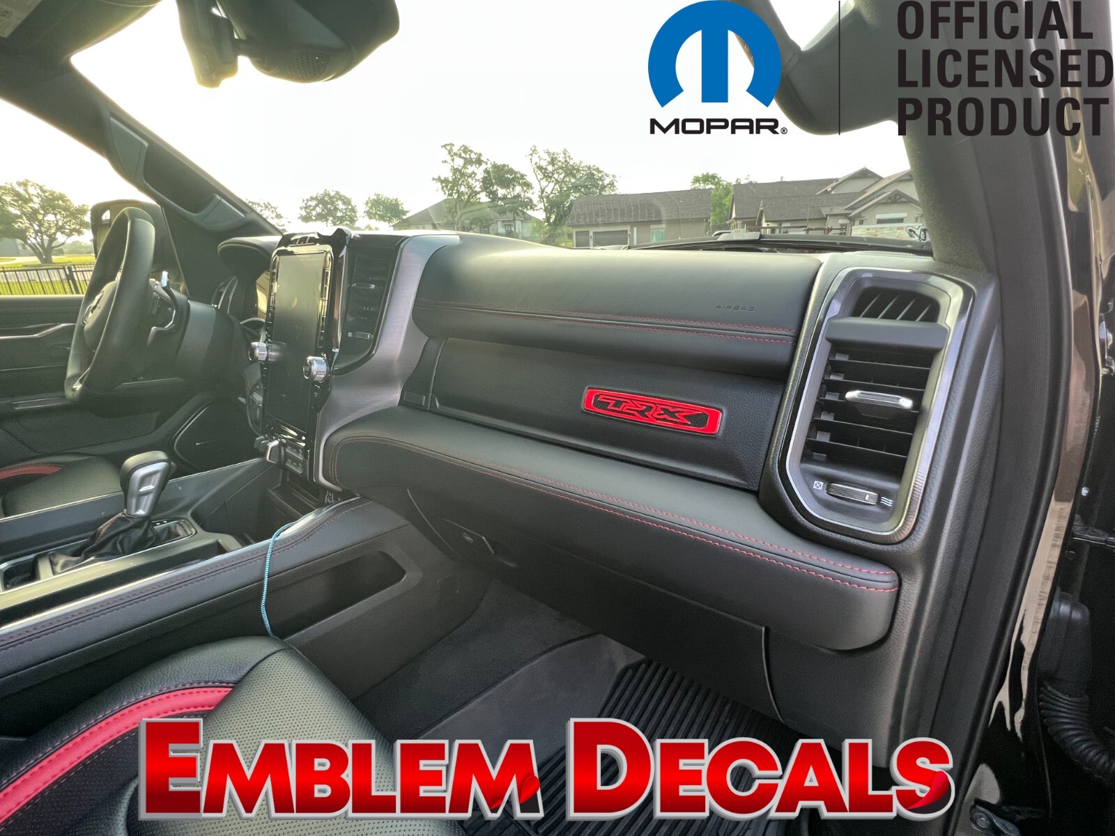 Ram 1500 TRX Passenger Dash Emblem Overlay Decal 2021 2022 2023
