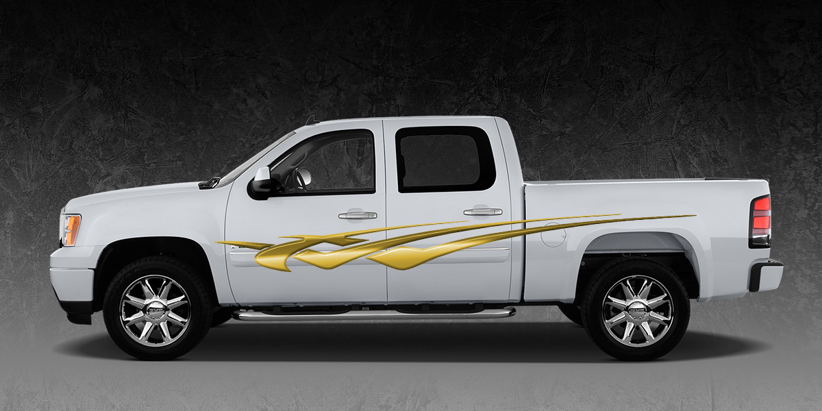 2 Car Truck Trailer Side Decals Graphics Stripes Vinyl #A13LG