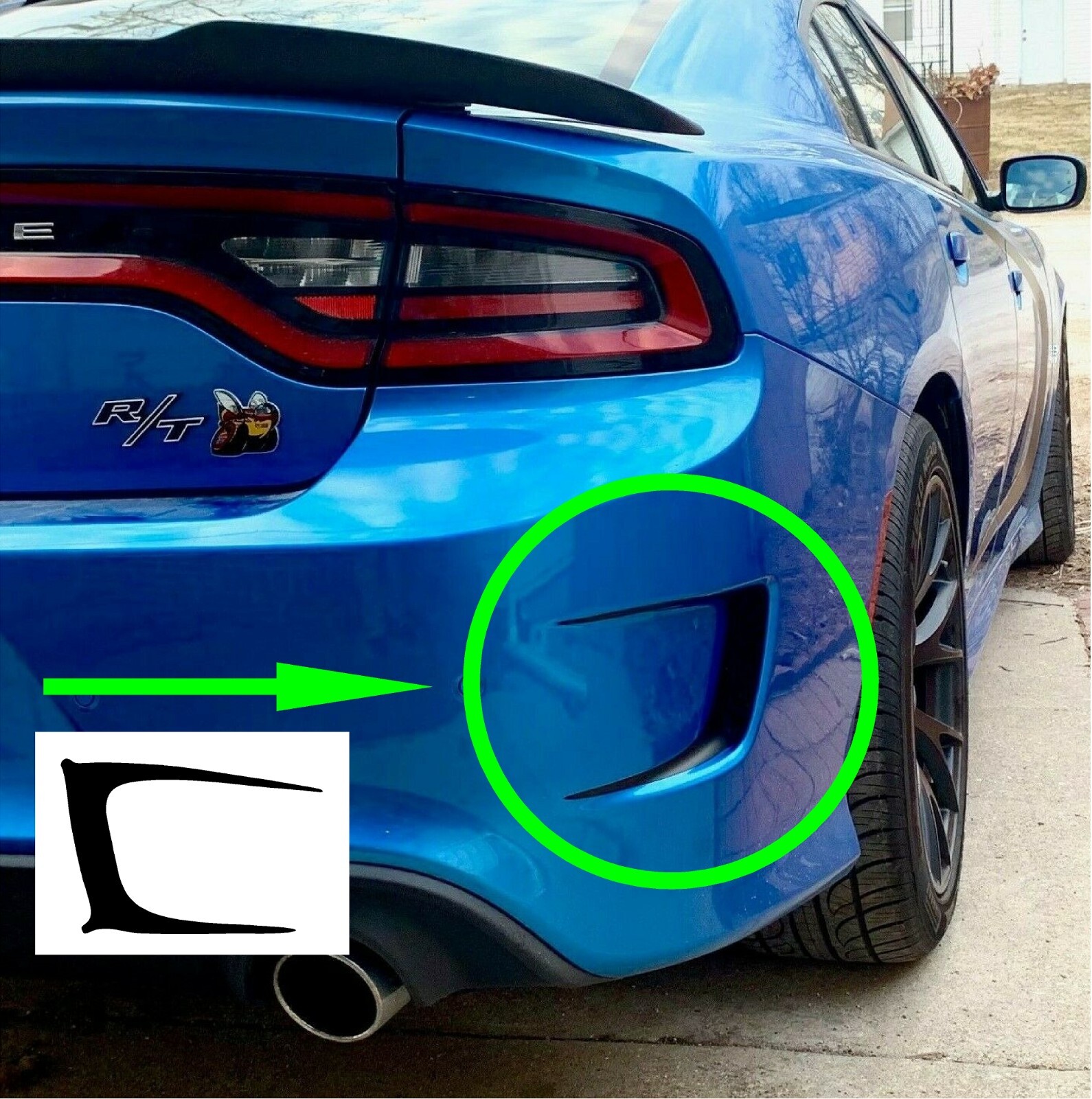 Custom Made Rear Bumper Vent Decals Fits Dodge Charger 2015-2020