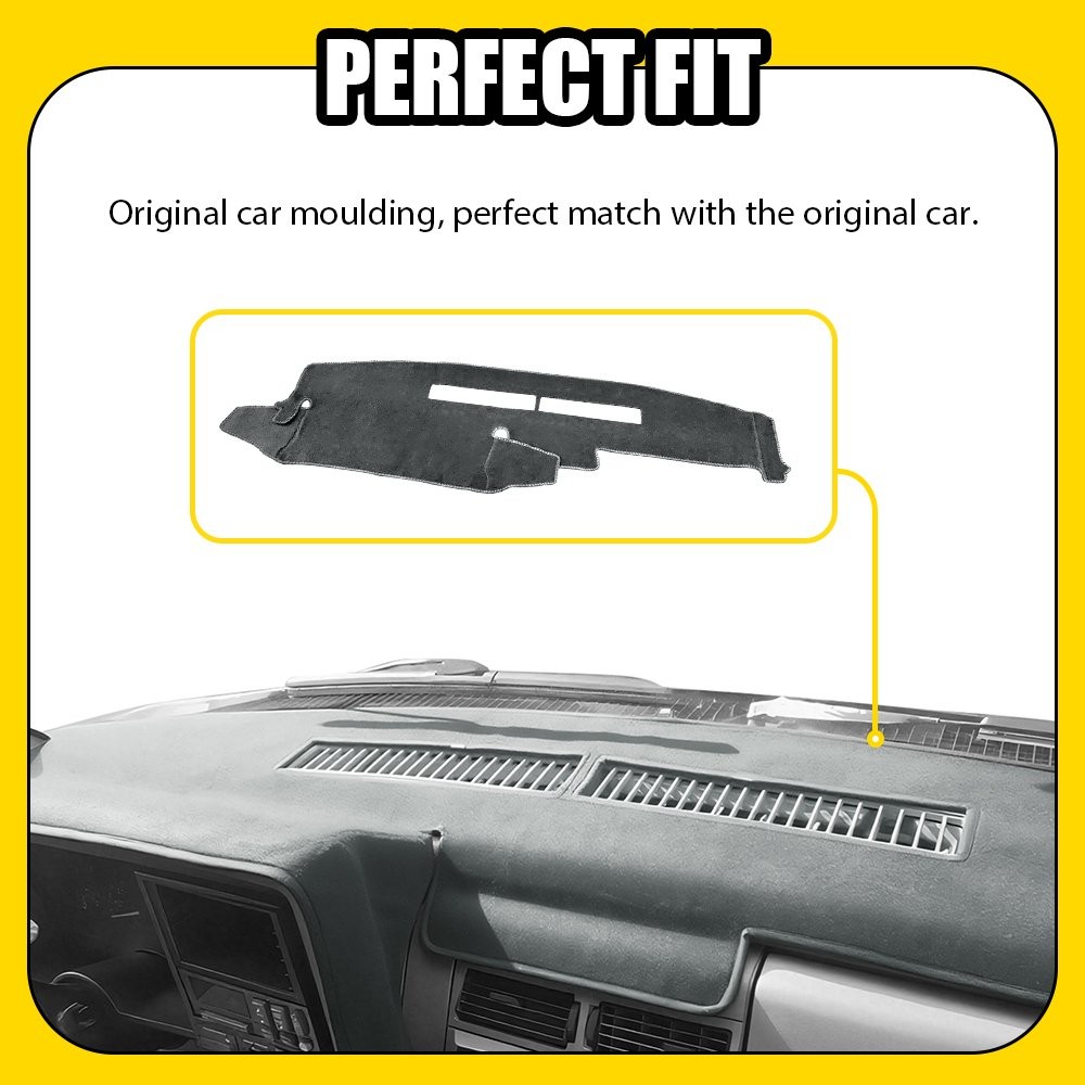 Gray Dash Cover Mat Dashboard For 1988-1994 Chevrolet Silverado C1500 C2500 1-5X