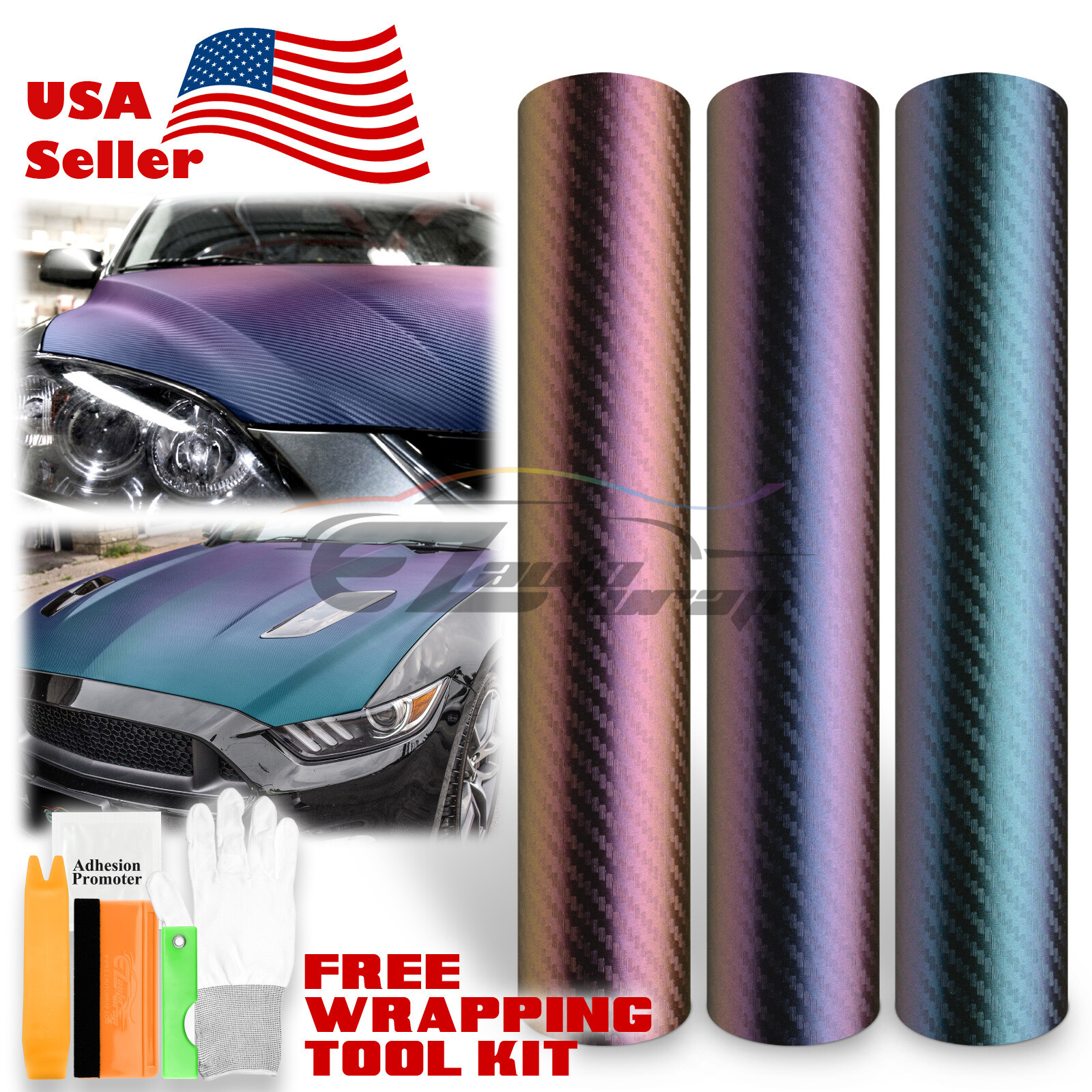 【Chameleon】 Gloss / Matte Metallic Color Change Shift Flow Vinyl Wrap Sheet Film
