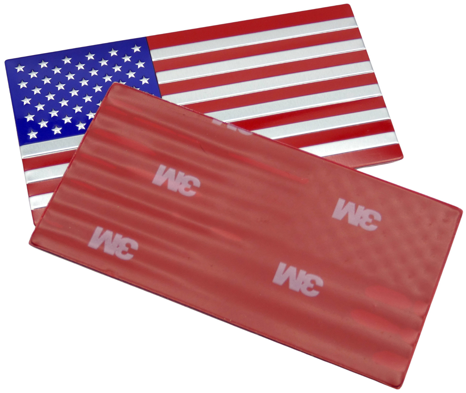 2x ALUMINUM American Flag Decal Sticker Car, Motorcycle, Patriotic Color