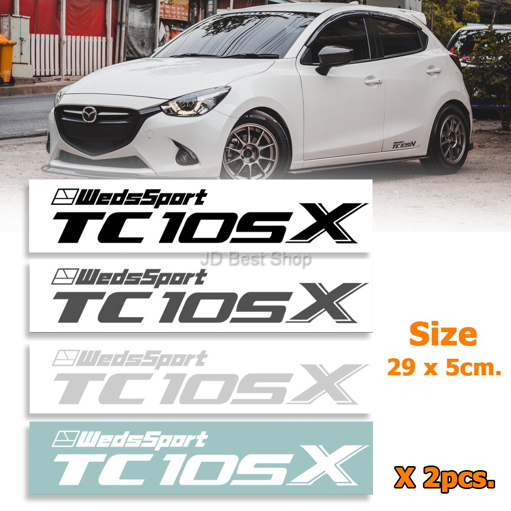 Sticker Diecut Wheels Car Racing WedsSport TC105 N X Vinyl JDM Style Jap Set 2pc