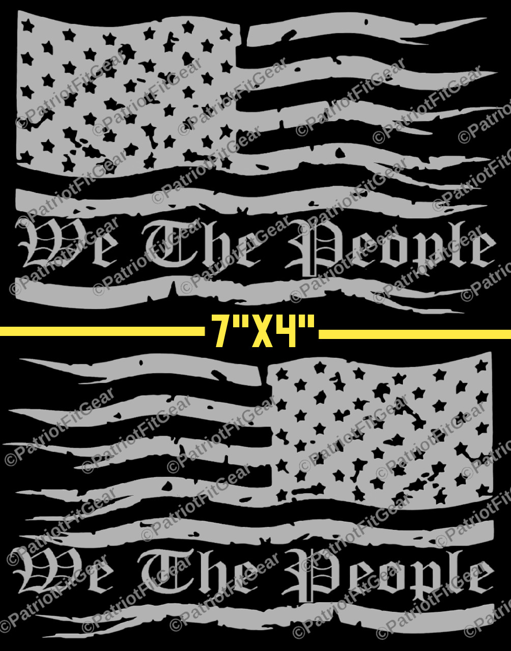We The People,American Flag,Don’t Tread On Me,7″x4″x2,Faith Family,Vinyl Decal