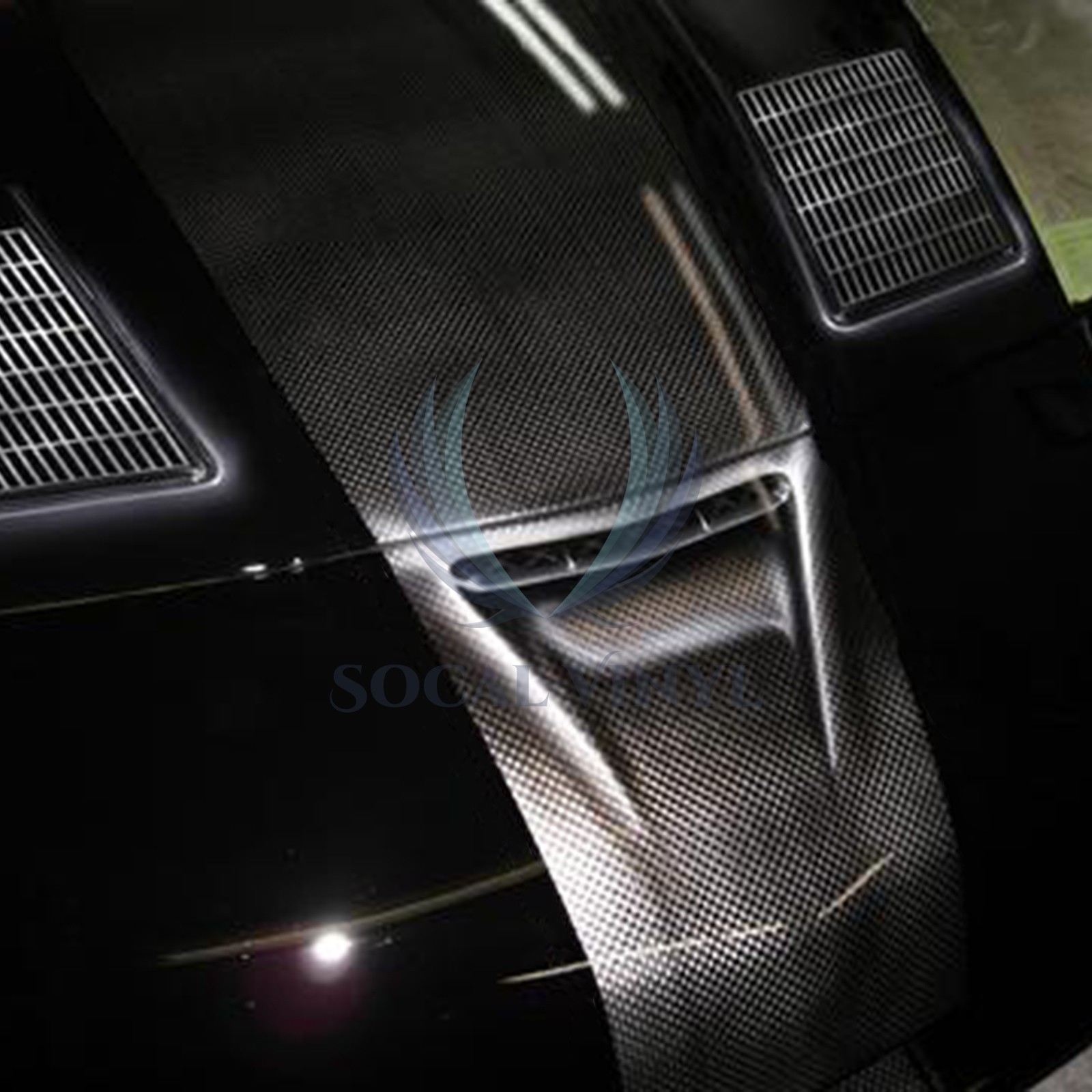 2D High Gloss Carbon Fiber Racing Stripes Vinyl Wrap Sticker 10/25/50/75 FT