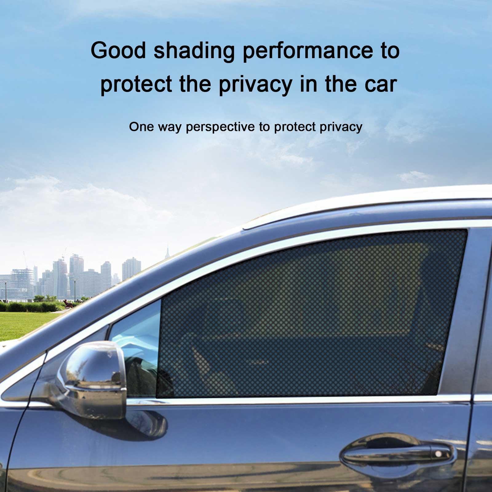 2pcs Car Side Window Mesh Film Net Sun Shade Static Sticker UV Protector