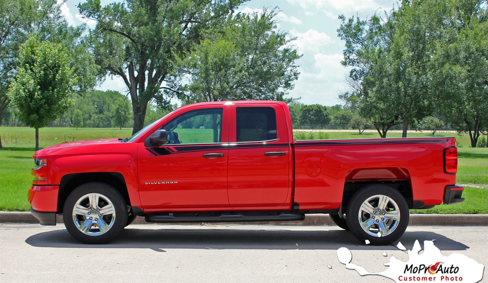 Upper Side BREAKER Door Stripe Accent Vinyl Graphic Decal Stripe 2016 Silverado