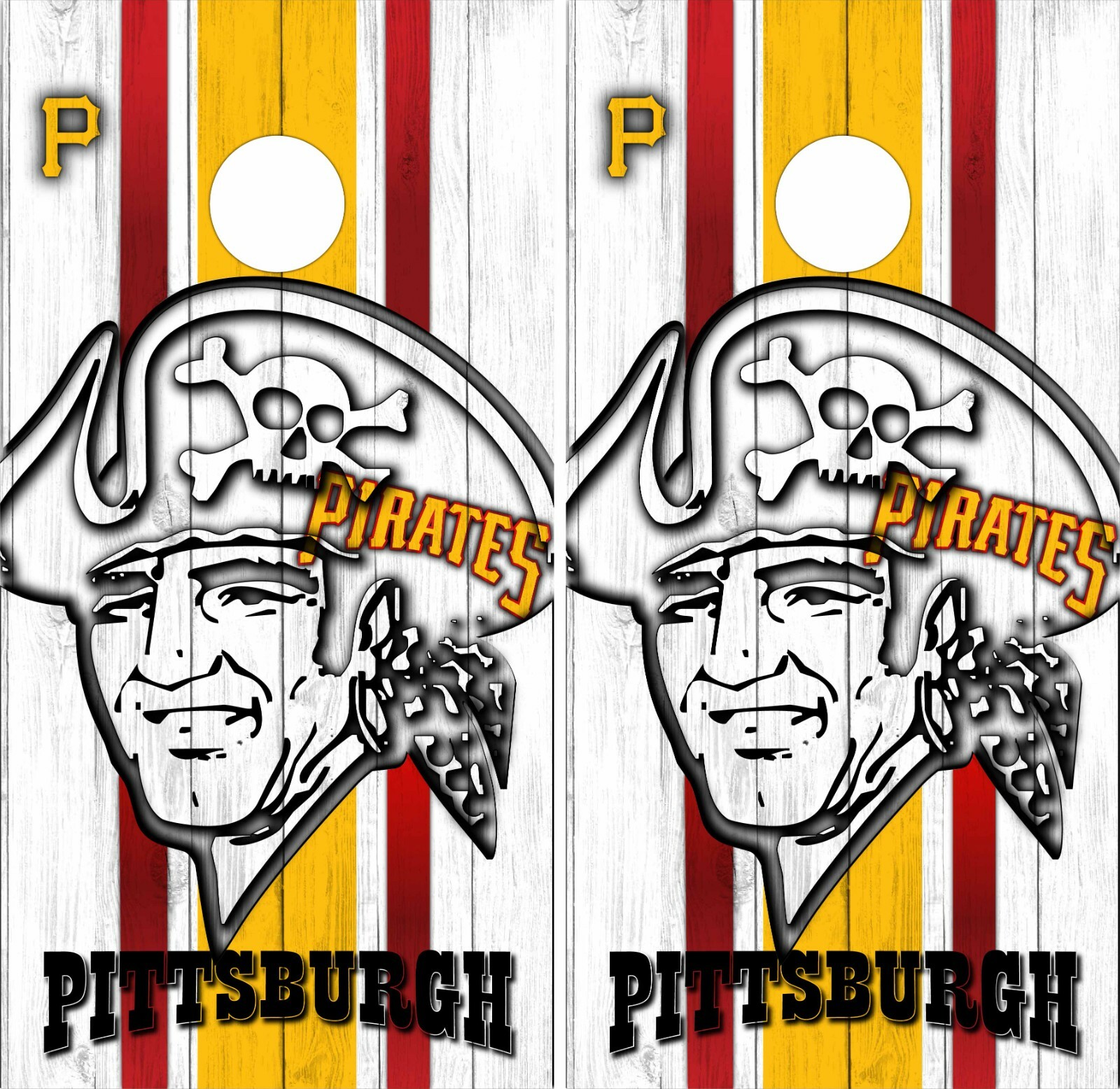 Pittsburgh Pirates Baseball MLB Sports Fan Cornhole Board Vinyl Skin Wrap