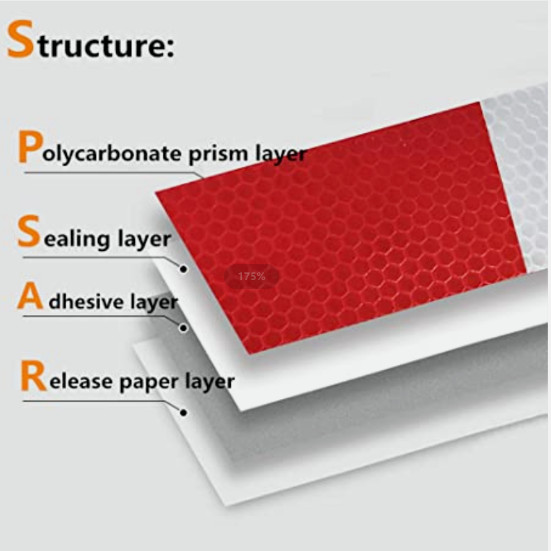 Car Bumper Reflective Stickers Warning Strip Tape Secure Reflector Red Stickers