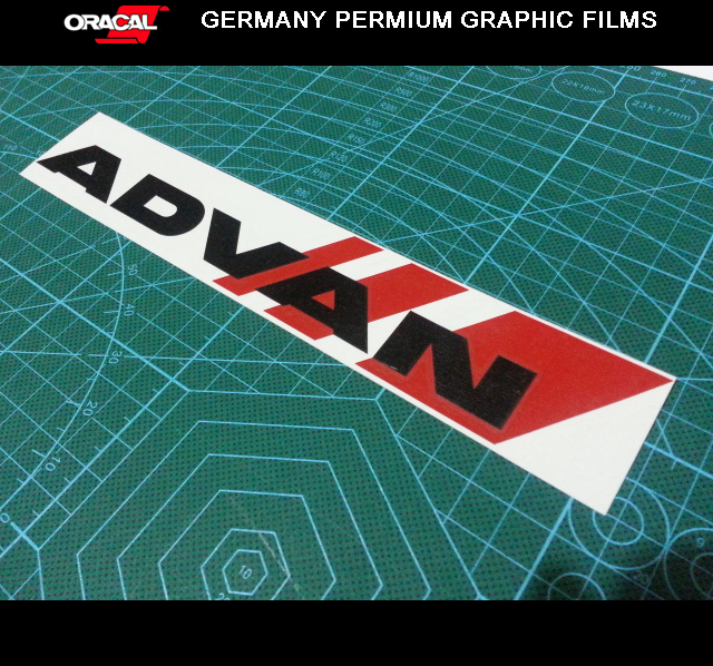 ADVAN wheels Sticker JDM Drift vinyl Decal CAR bumper (Black & Red)