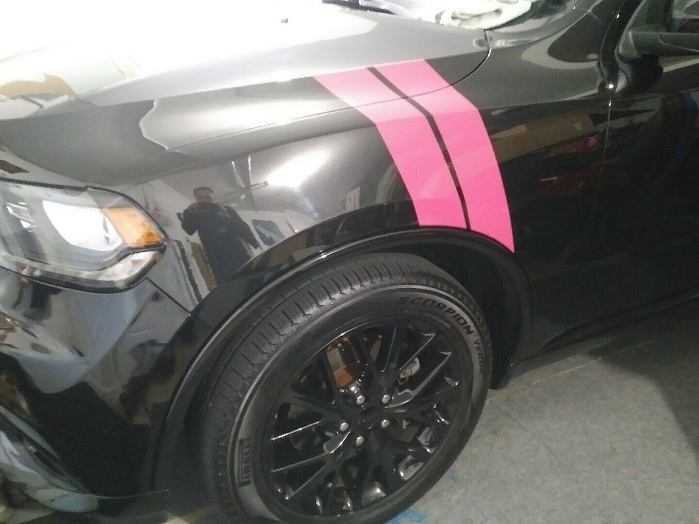 4″ Front Fender Hood Hash mark Stripe Stripes FIT All Year & model Dodge Durango