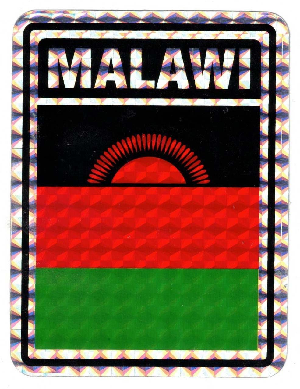 Malawi Country Flag Reflective Decal Bumper Sticker DC-145