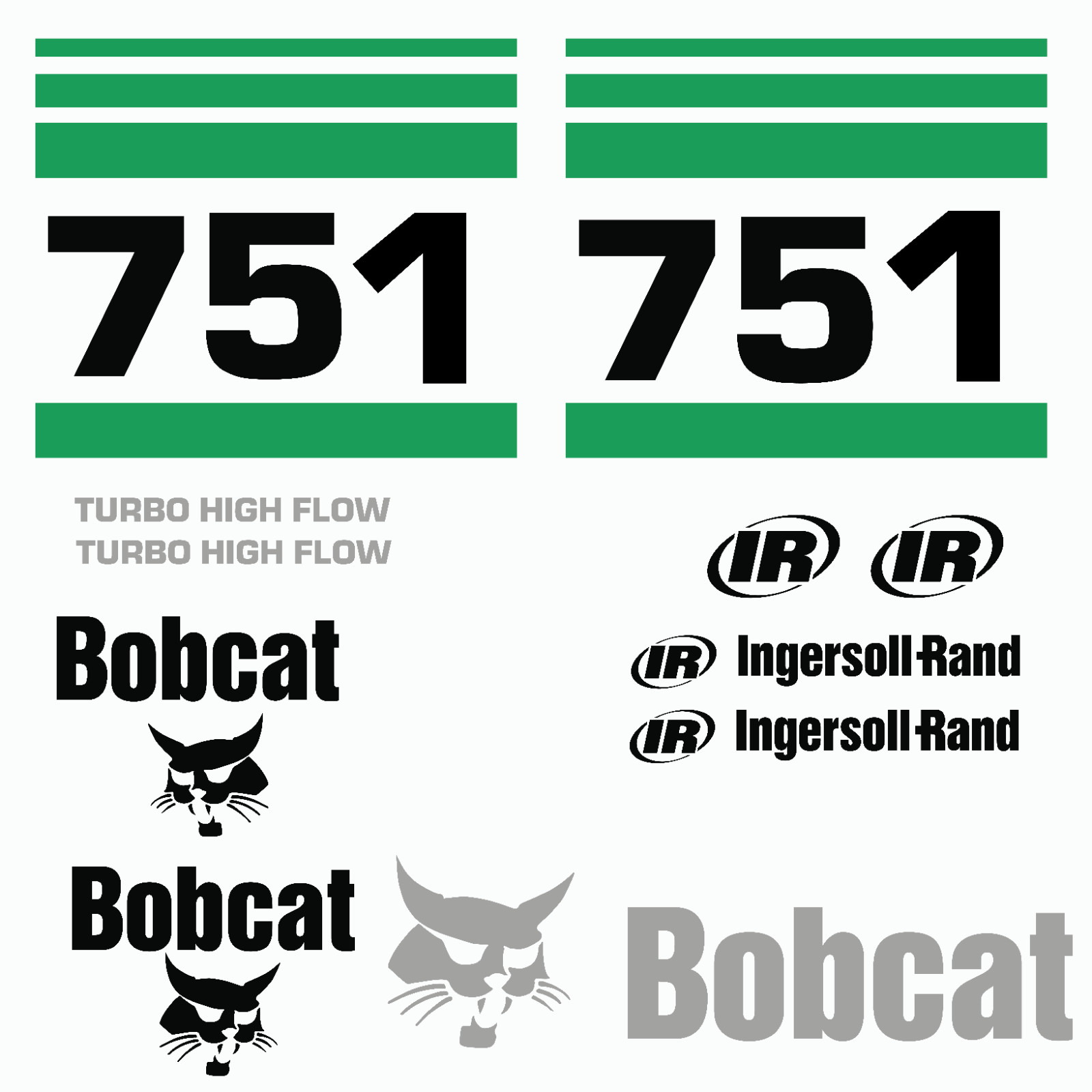 Fits Bobcat 751 Decals Stickers kit Repro Aftermarket Decal kit Premium Vinyl