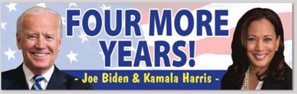 5-PACK JOE BIDEN / KAMALA HARRIS BUMPER STICKER-4 MORE YEARS! LOSER TRUMP PRISON